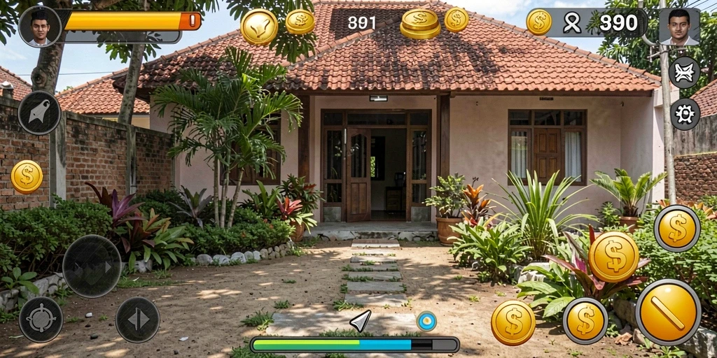 Pemandangan menarik di dunia fantasi F08.