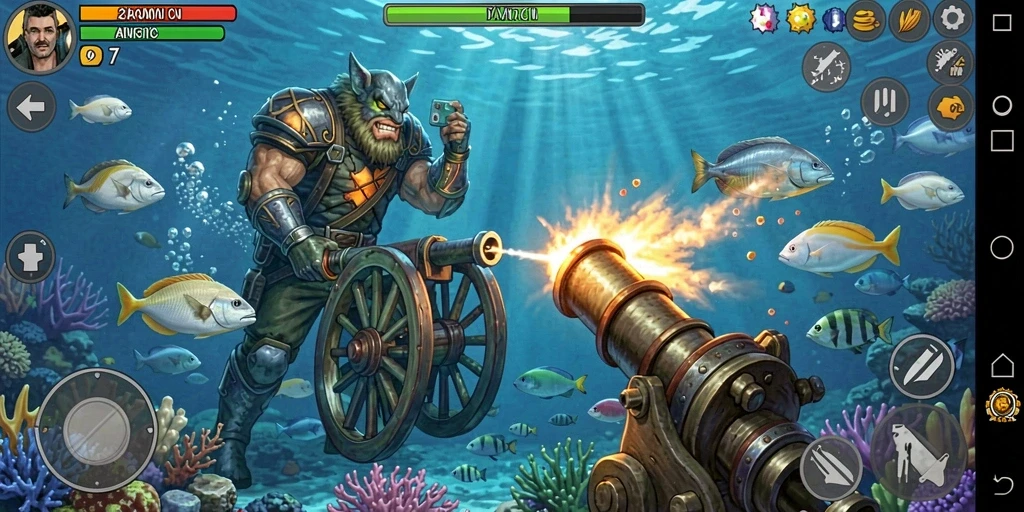 Screenshot momen kompetitif di multiplayer dengan teman-teman.