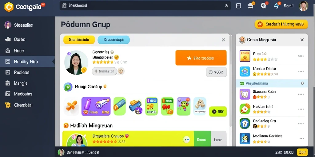 Interaksi sosial di dalam game dengan pemain lain.